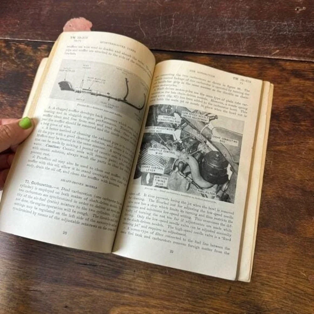 1942‎ TM 10-515 Motorcyle US Military Manual Harley Davidson Indian motorcycle